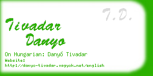 tivadar danyo business card